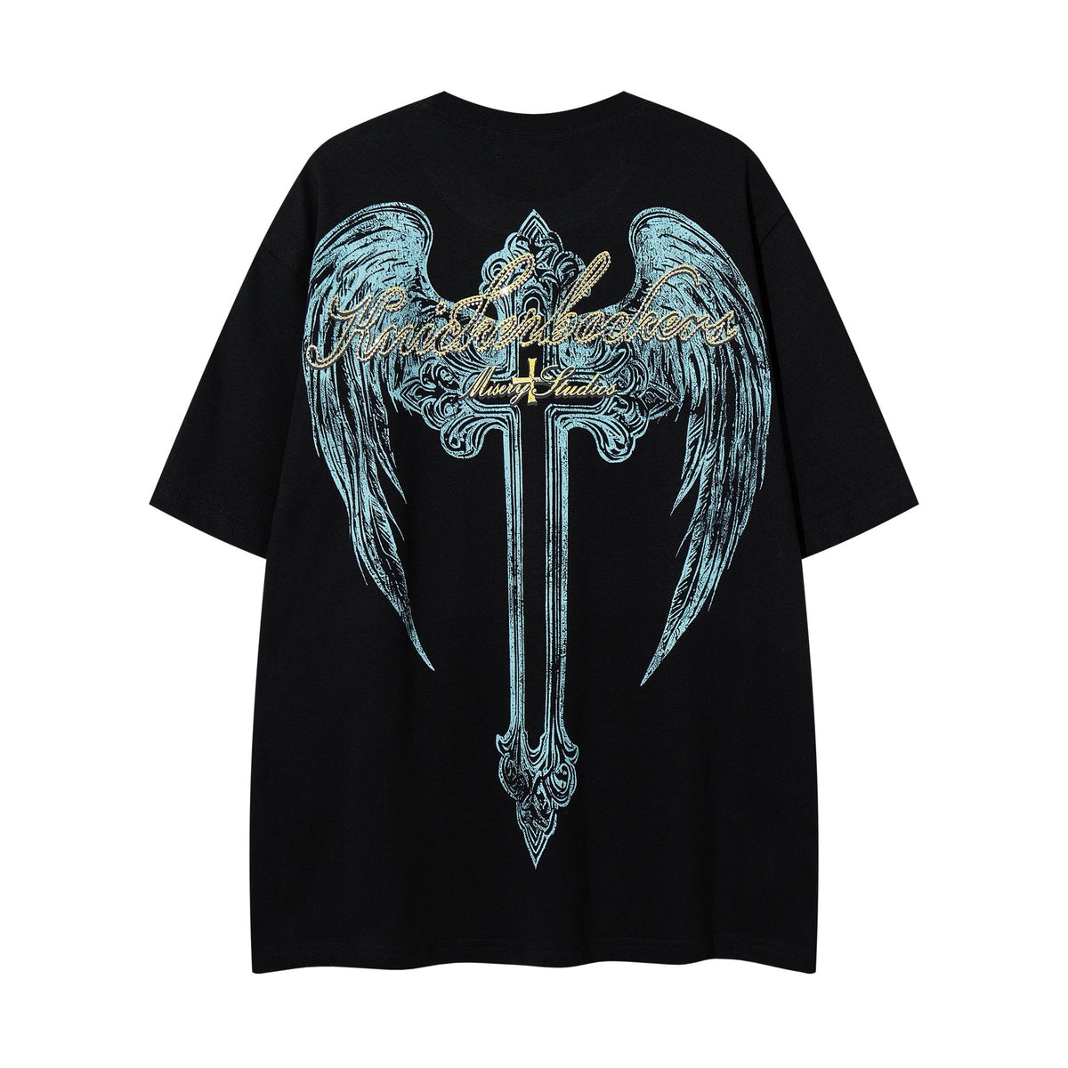 MAJESTIK Alien Skull Wing Graphic T-Shirt ¡ª back